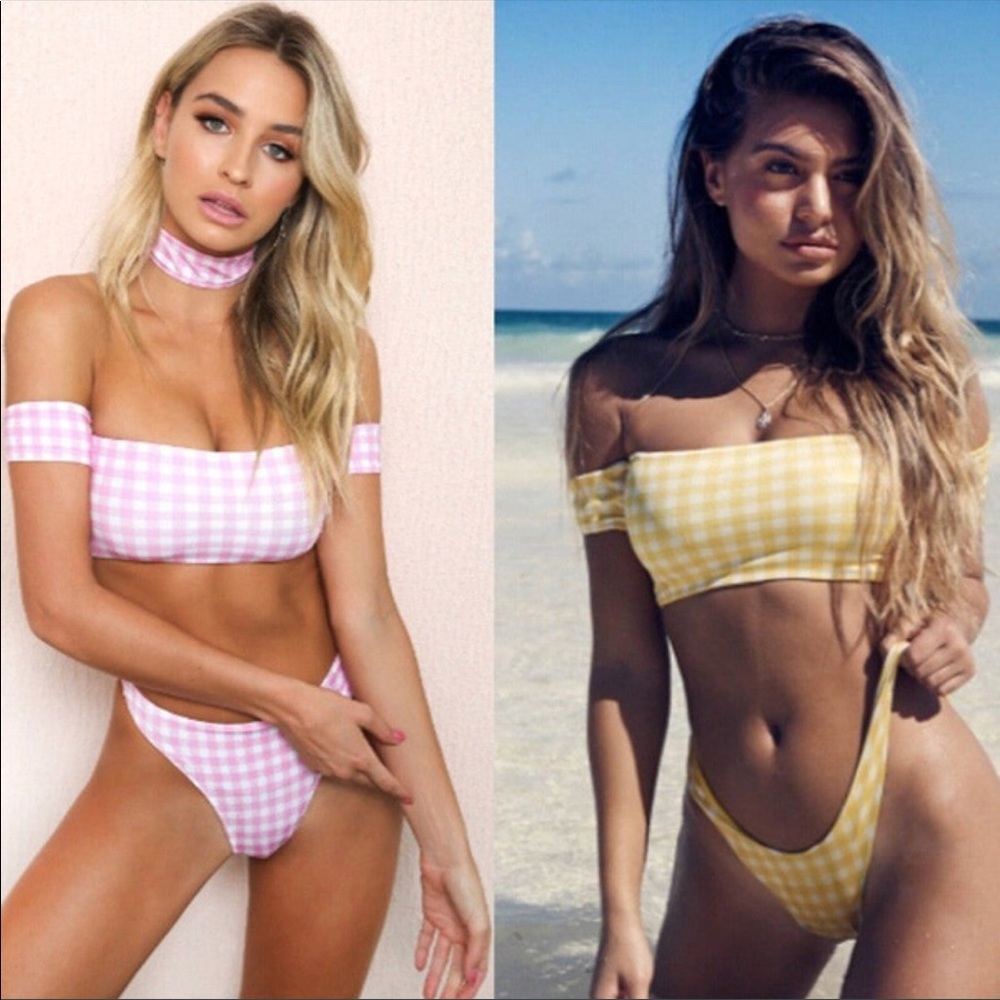 Pink Bandeau Bikini